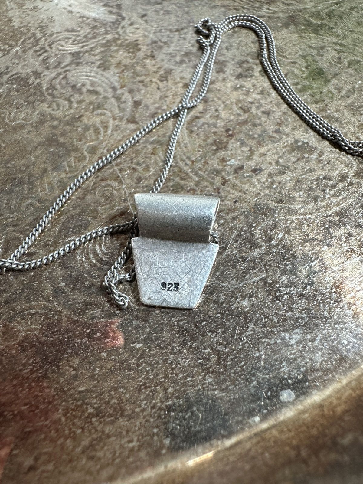 Vintage Second Hand Silver Petite Scroll Necklace Size ONE SIZE - 2 Thumbnail