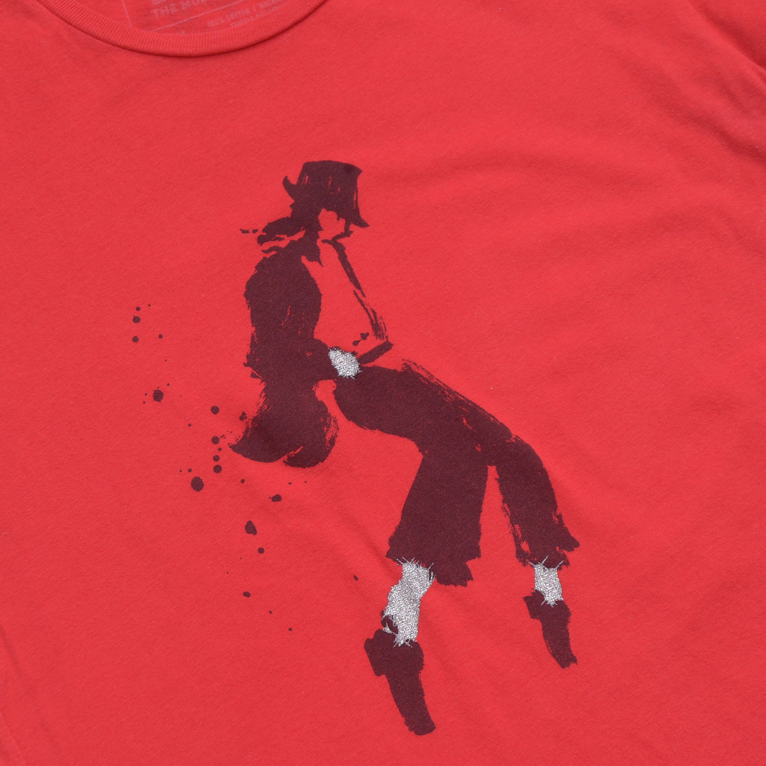 Michael Jackson × Vintage MJ THE MUSICAL Fitted Logo Michael Jackson Tee Red Y2K Size M / US 6-8 / IT 42-44 - 4 Thumbnail