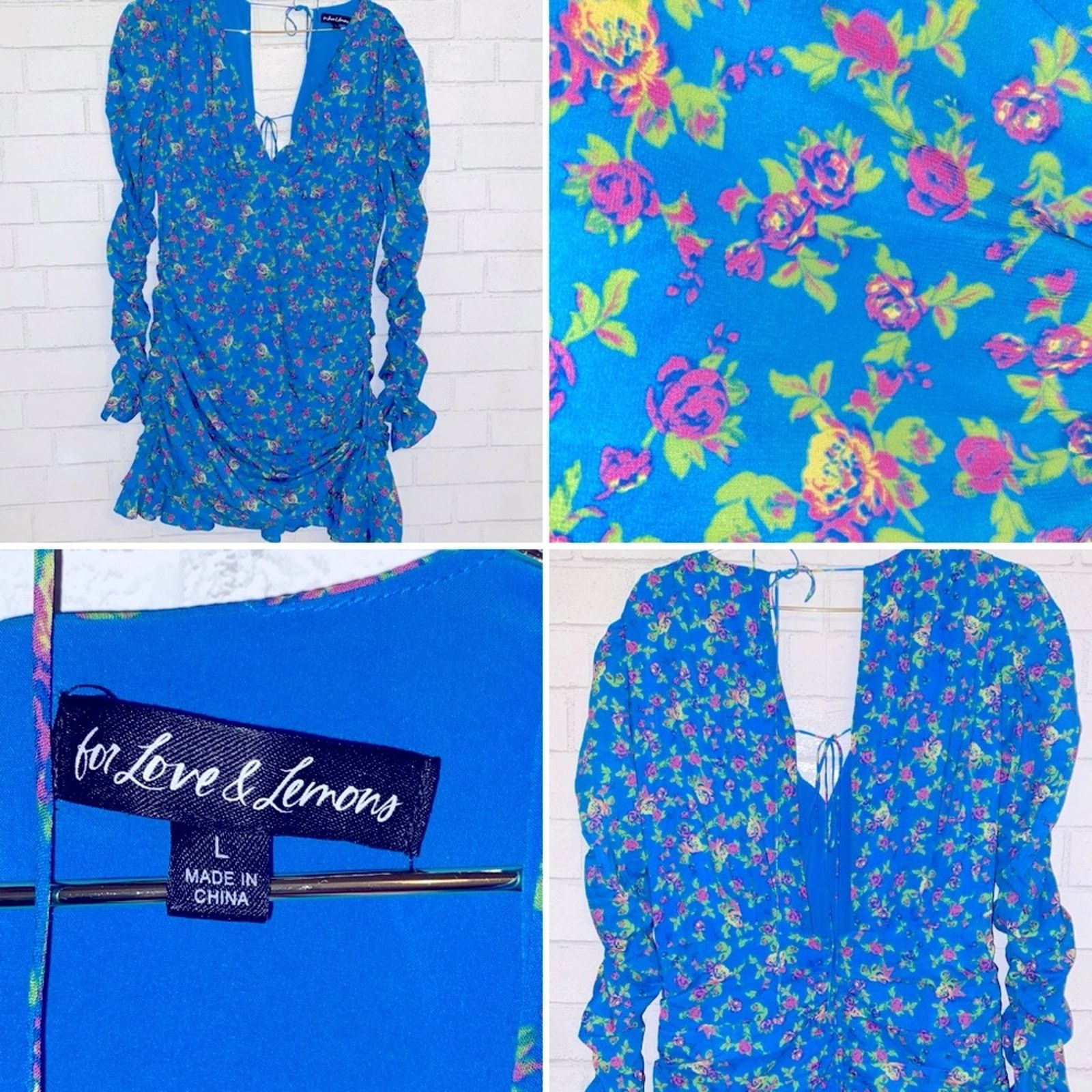 For Love & Lemons For Love & Lemons $265 Bahama Mini Dress LG EUC Size L / US 10 / IT 46 - 2 Thumbnail