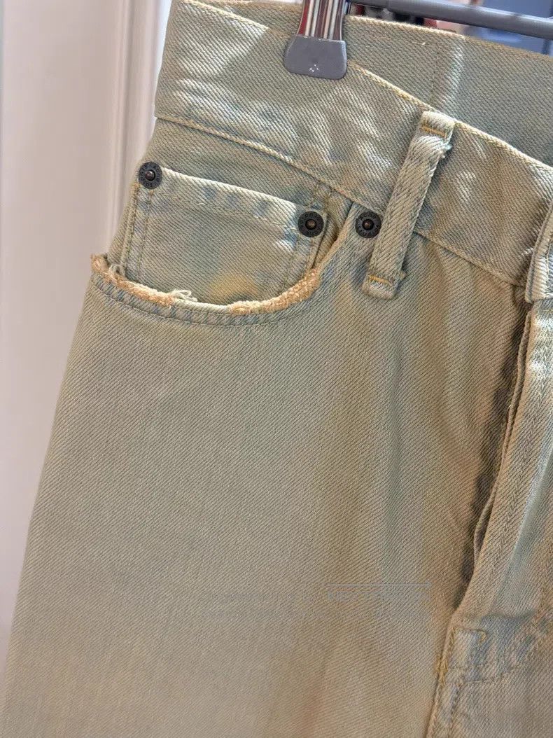 Acne Studios Acne Studios Vintage Faded Wide Leg Denim Pants, Beige Size 42" / US 20 - 6 Thumbnail