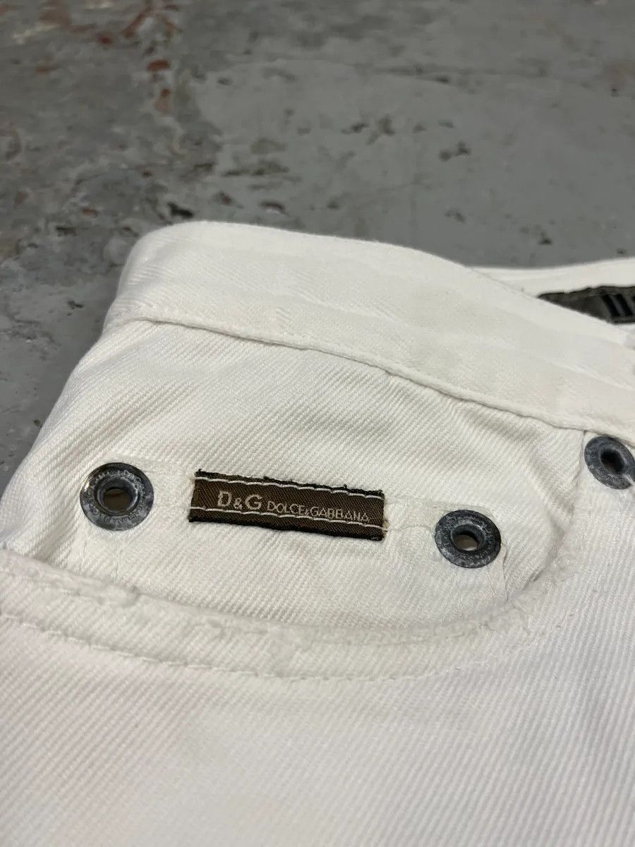 Designer × Dolce & Gabbana × Vintage AW2003 Dolce & Gabbana White Distressed Pants Size US 31 - 8 Thumbnail