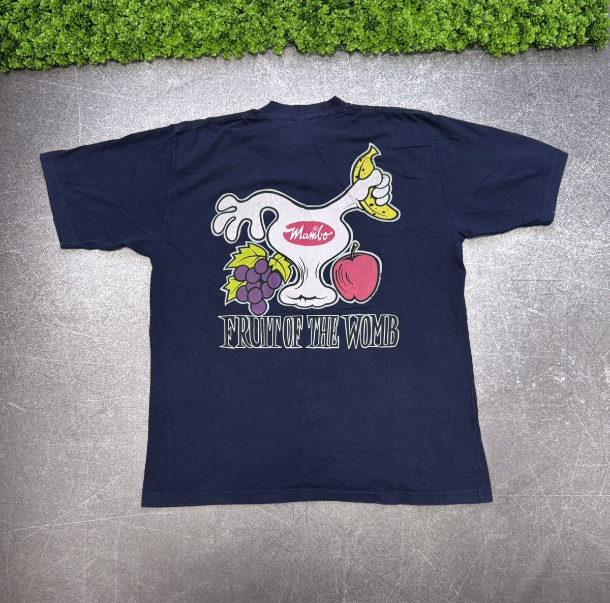 Mambo Mambo 1994 Vintage Fruit of The Womb Humor T Shirt Surf Size US XL / EU 56 / 4 - 1 Thumbnail