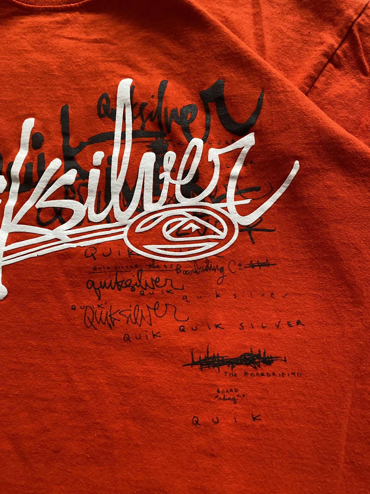 Quicksilver × Quiksilver × Vintage Rare 90s Quiksilver Big Logo Surf Style Y2K Orange T shirt Size US XL / EU 56 / 4 - 6 Thumbnail