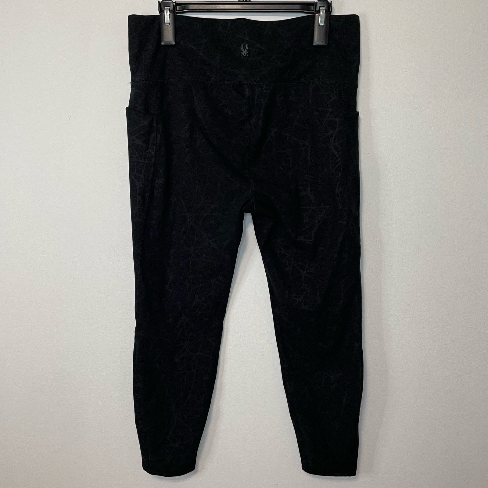 Spyder Spyder Black Web Leggings XXL Activewear Athleisure Pockets Size 34" / US 12 / IT 48 - 4 Thumbnail