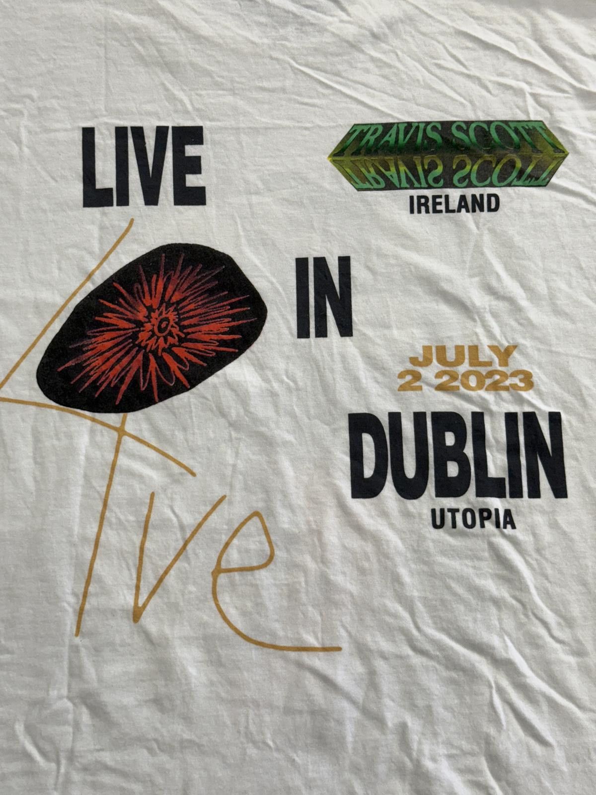Designer Travis Scott Utopia Tour T-shirt 2023 Europe Dublin Tee 2XL Size US XXL / EU 58 / 5 - 5 Thumbnail