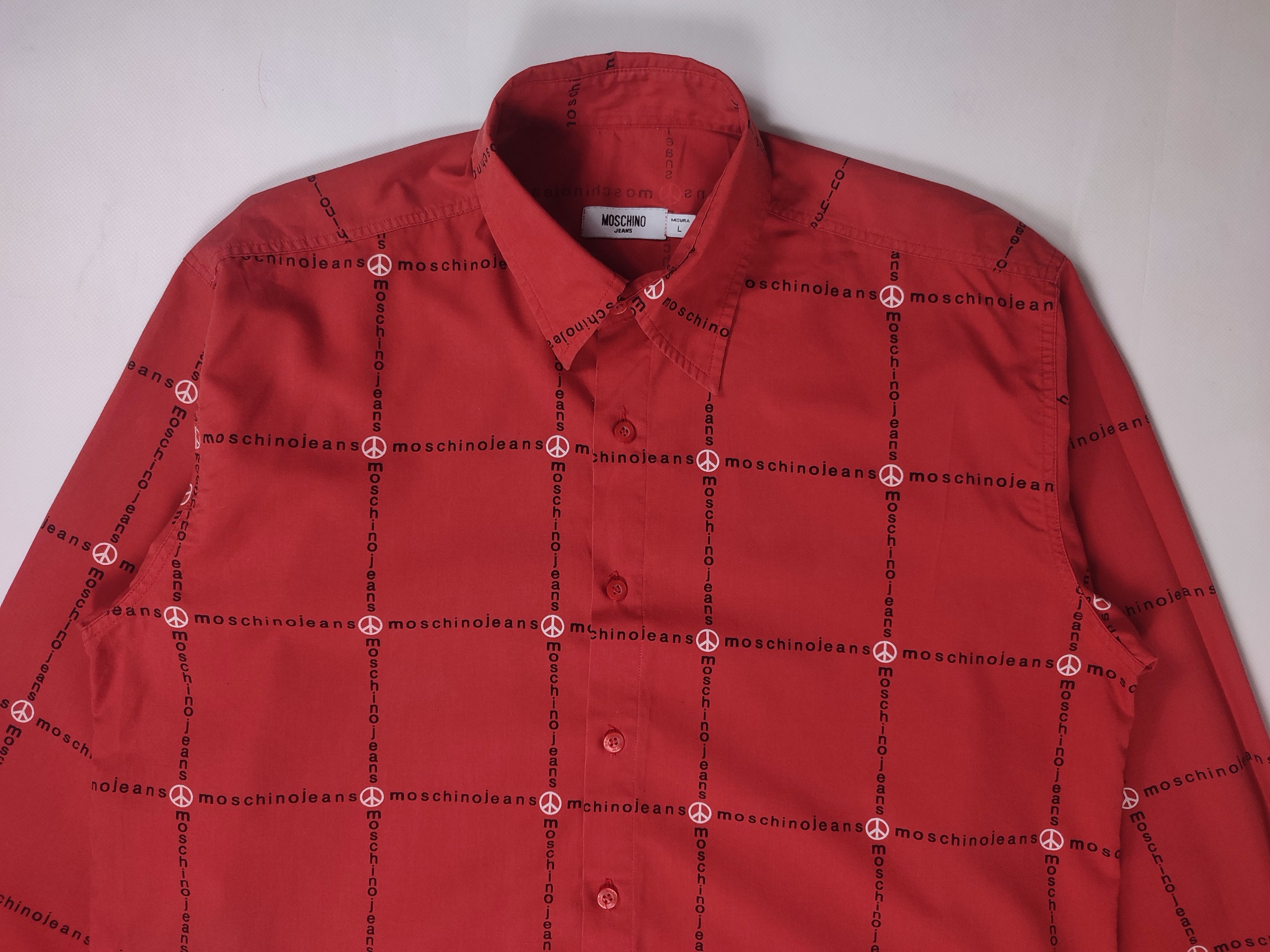 Moschino Moschino vintage shirt monogram Size US L / EU 52-54 / 3 - 7 Thumbnail