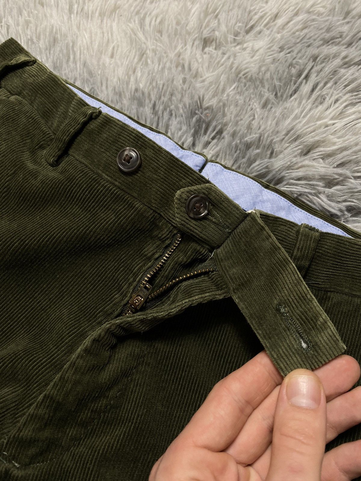 Ralph Lauren Ralph Lauren Corduroy Pants, Olive Green Slim Fit Size US 32 / EU 48 - 2 Thumbnail