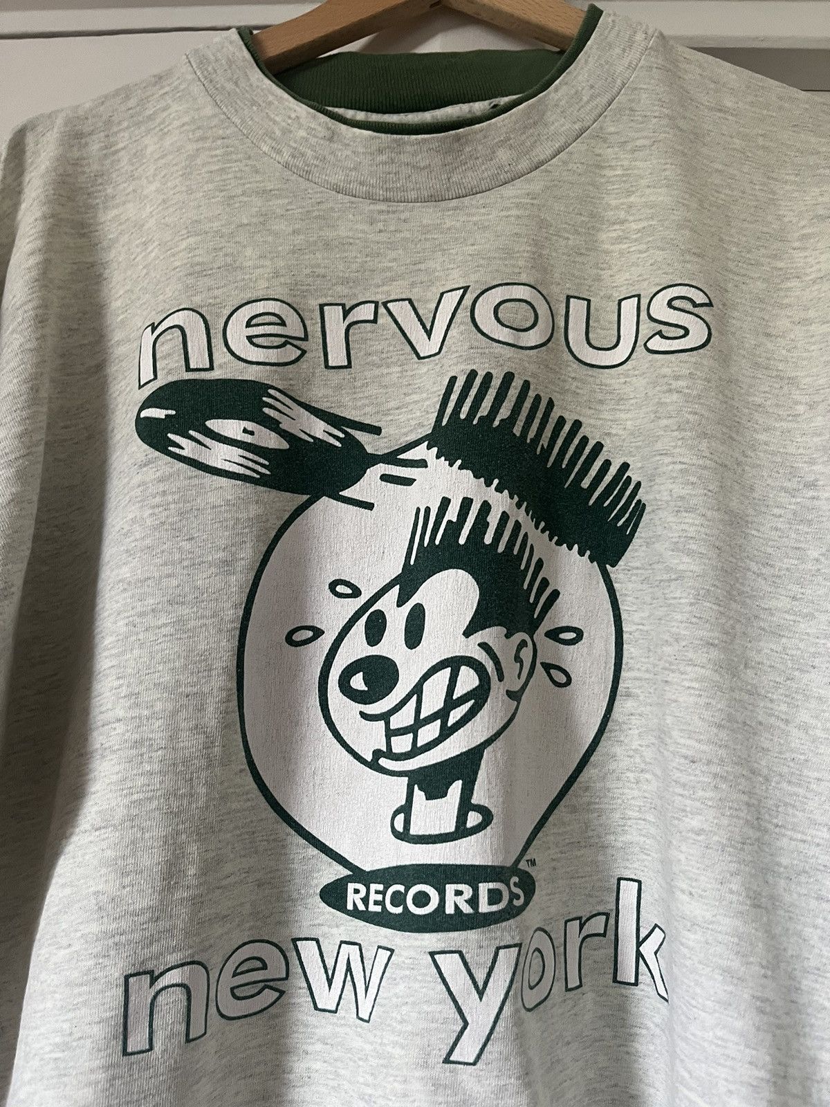 Band Tees × Vintage 1990s Nervous Records Label Promo Tee Size US XL / EU 56 / 4 - 2 Thumbnail