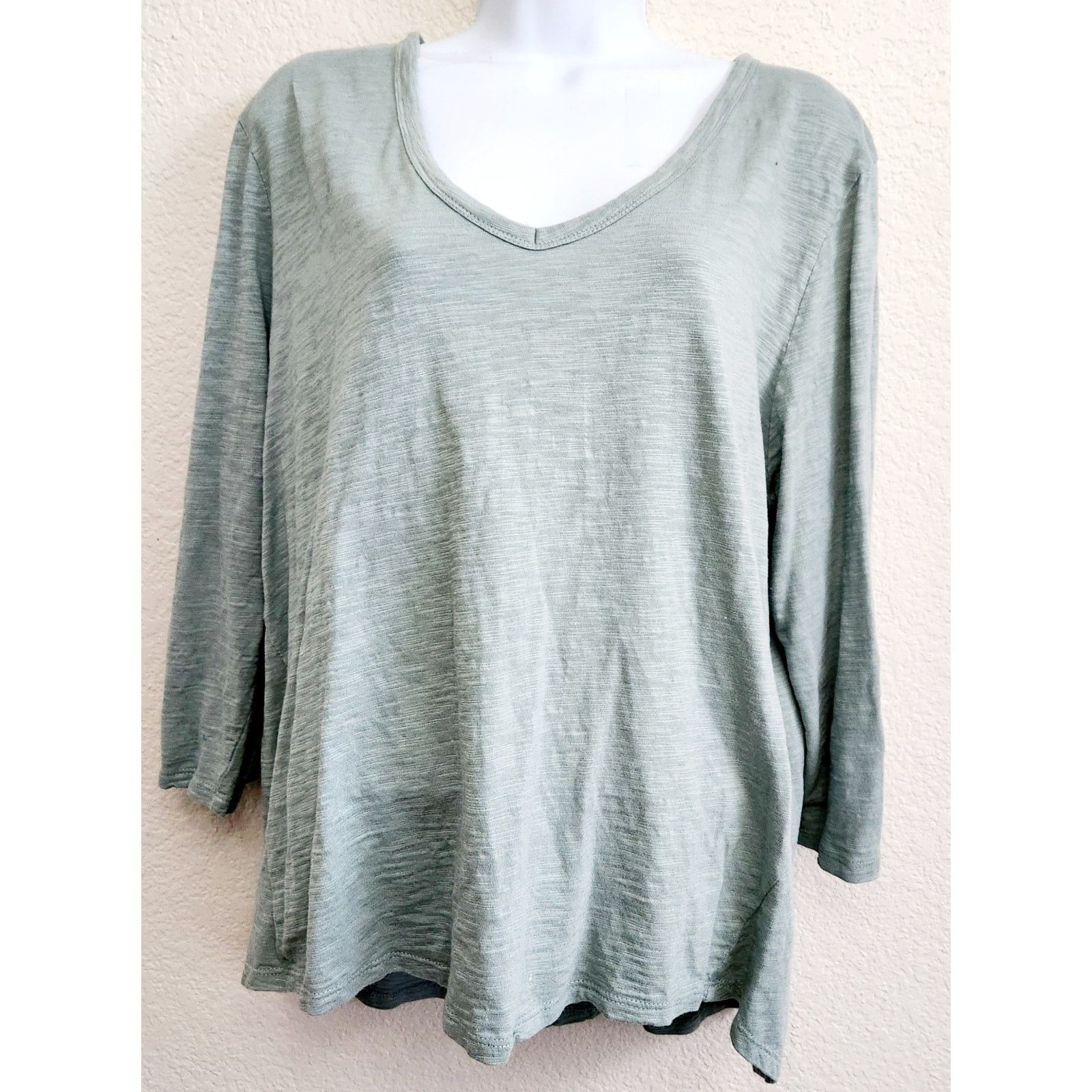 Other Chico's Green Heathered Ultimate Tee Top 3 XL Lightweight Size XL / US 12-14 / IT 48-50 - 1 Thumbnail