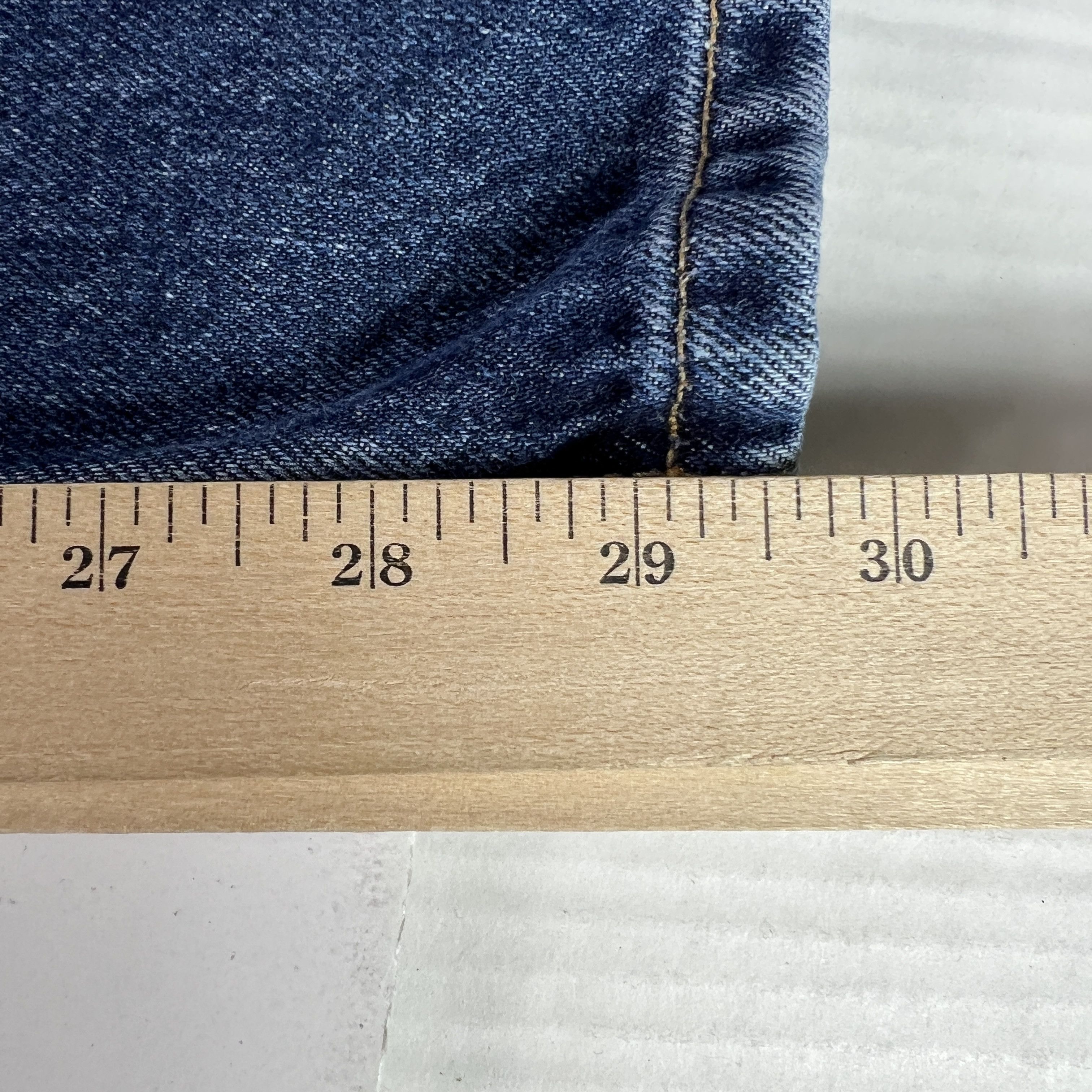 Guess VTG 90s Guess Jeans High Rise Straight Narrow Leg Blue Denim Size 30" / US 8 / IT 44 - 15 Thumbnail