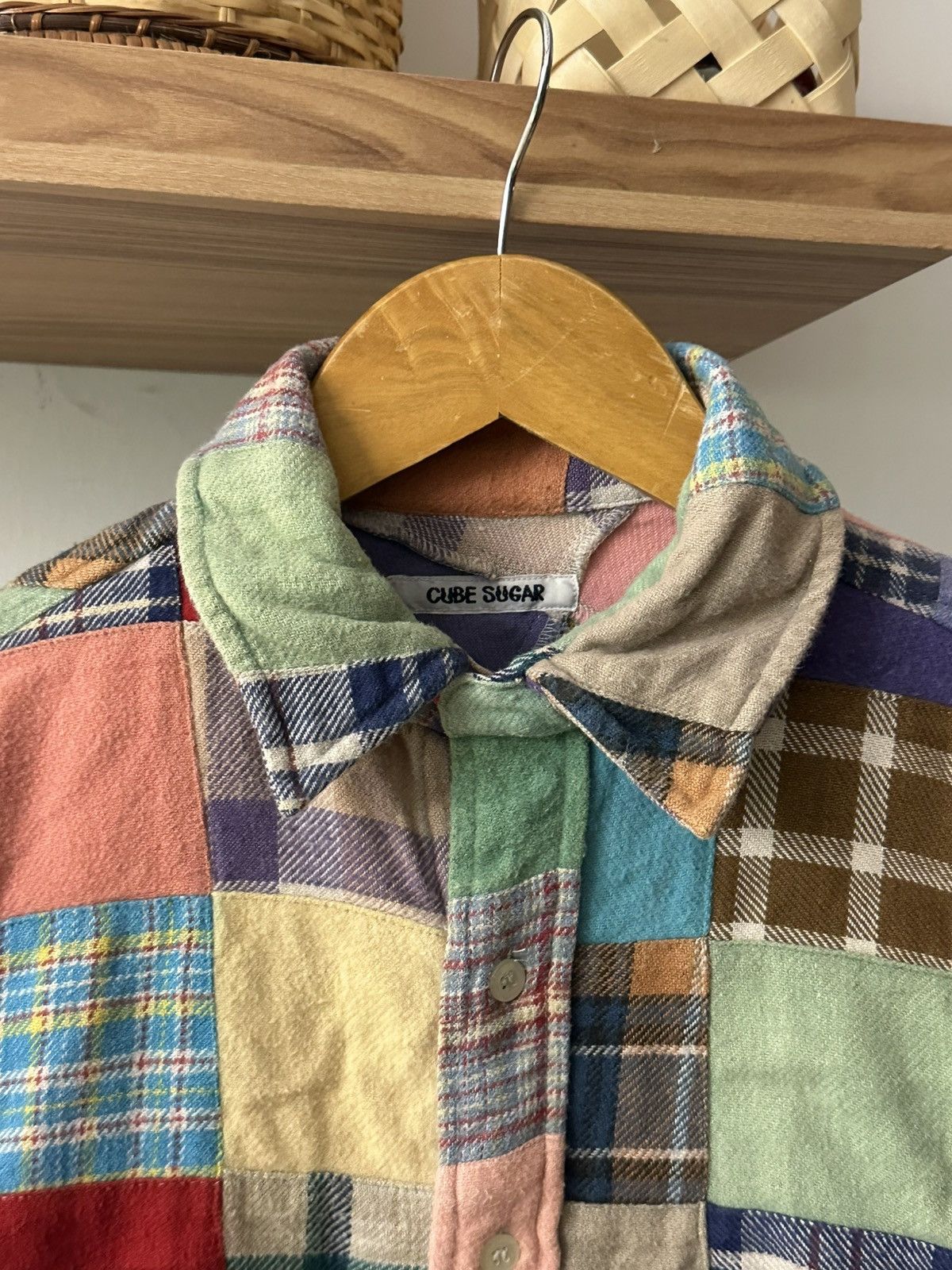 Japanese Brand × Sugar Cane Cube Sugar Japan Patchwork Single Pocket Button Up Shirt Size US M / EU 48-50 / 2 - 5 Thumbnail