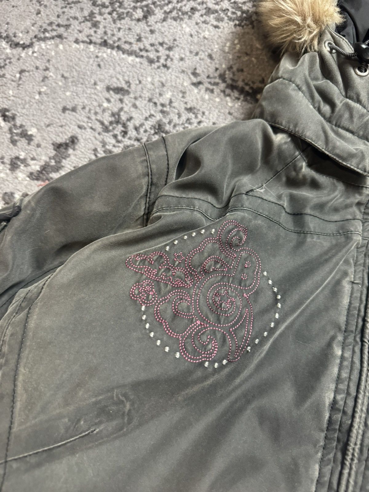 Vintage × khujo Vintage Y2K Brunotti Bomber 90s Fur Collar Avantgarde Jacket Size US S / EU 44-46 / 1 - 5 Thumbnail