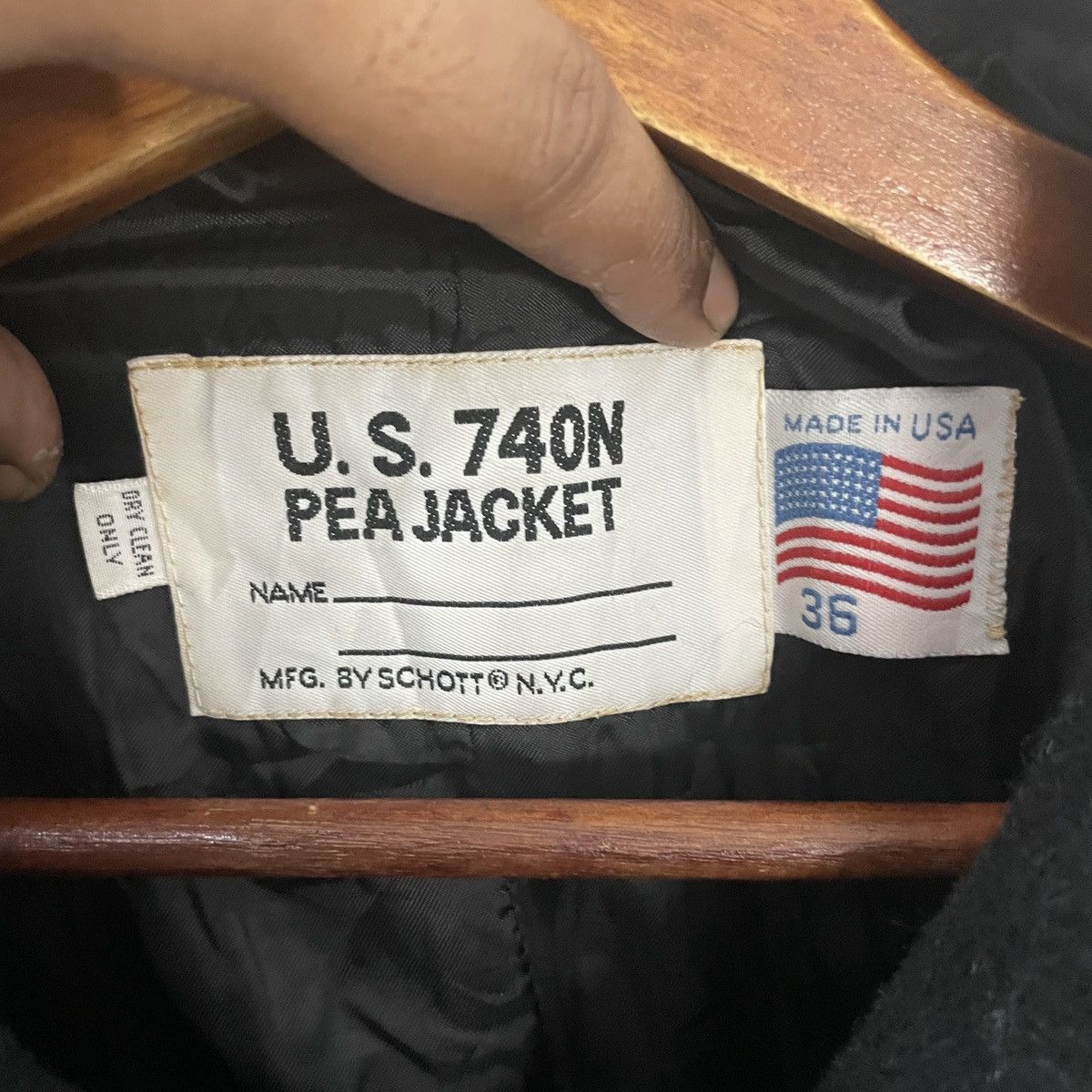 Vintage 90s Schott U.S.740N Pea Jacket