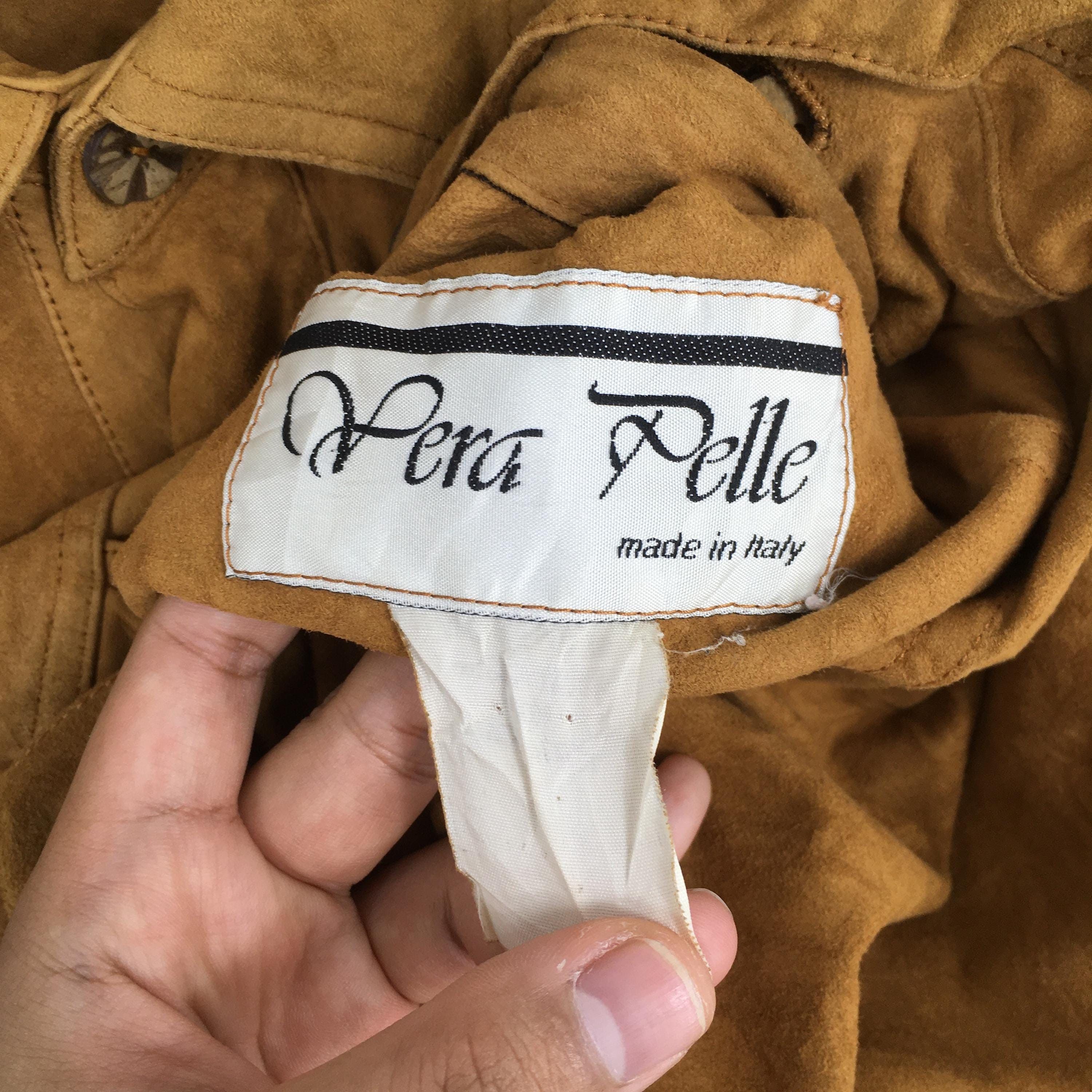 Vera Pelle × Vintage 1980s Vera Pelle Plain Brown Suede Leather Shirt XLarge Size US XL / EU 56 / 4 - 7 Thumbnail