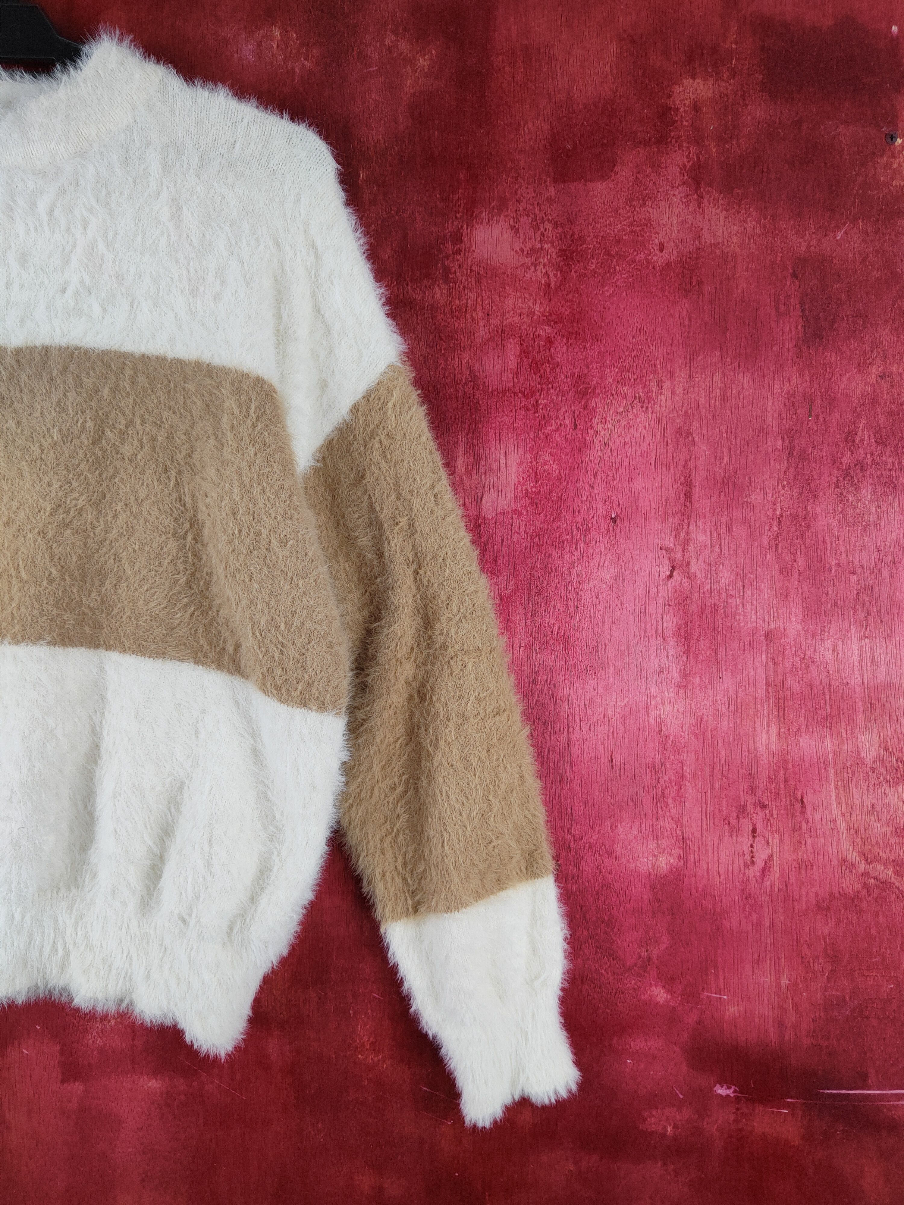 Japanese Brand × Vintage Rope Picnic Brown Shag Shaggy Fur Mohair Knitwear #S2191 Size S / US 4 / IT 40 - 5 Thumbnail