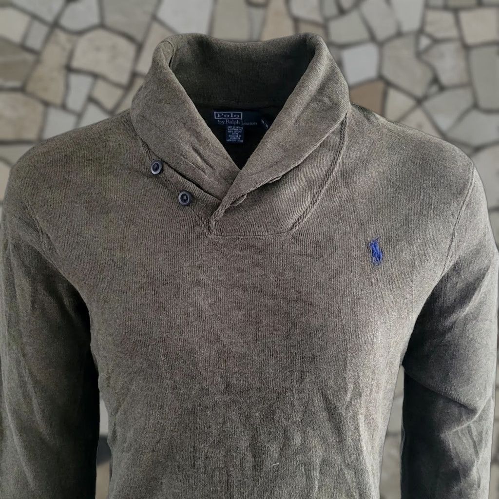 Polo Ralph Lauren Polo Ralph Lauren Shawl Collar Sweatshirt Olive Green M Size US M / EU 48-50 / 2 - 1 Thumbnail