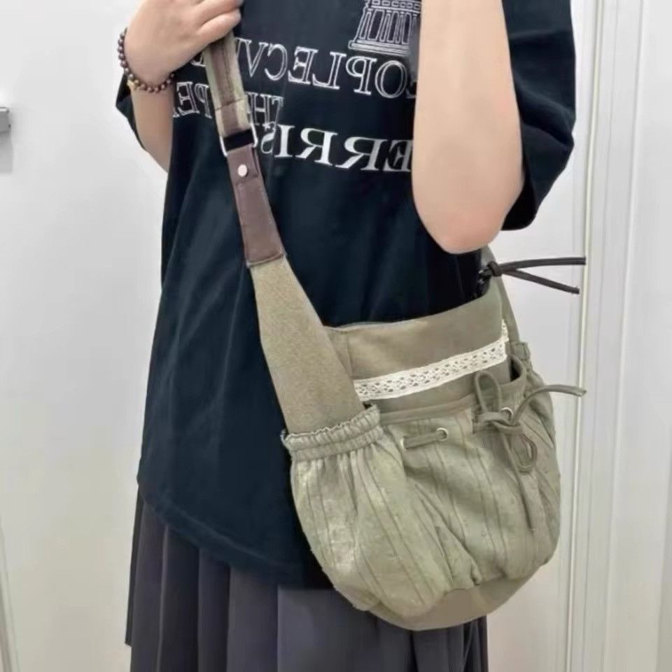 Other Bow Canvas Drawstring Shoulder Bags Size ONE SIZE - 12 Thumbnail