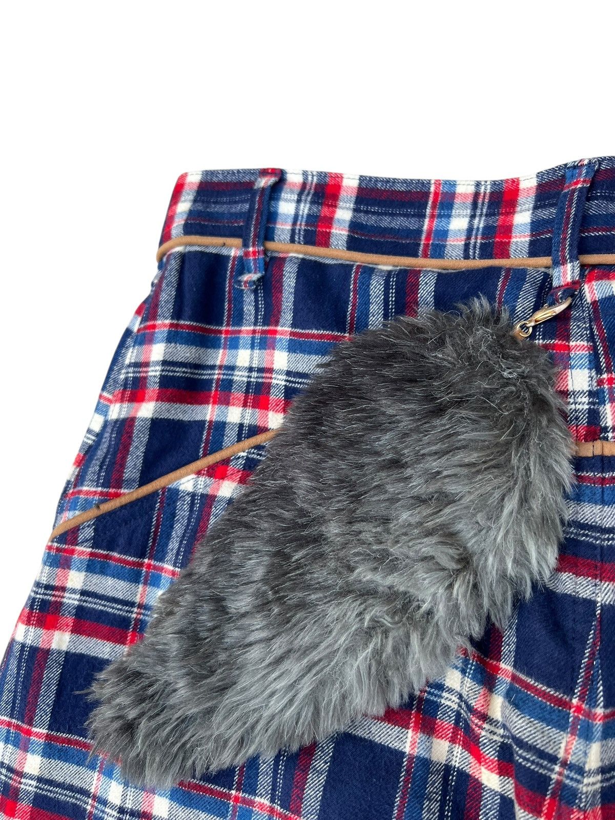mercibeaucoup Drop Crotch Plaid Tartan Cropped Westerner Pant Size 3 Size US 33 - 21 Thumbnail