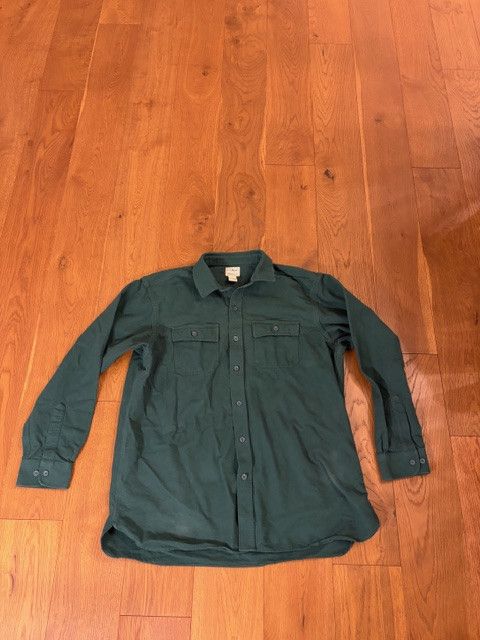 L.L. Bean L.L.Bean Chamois Cloth Shirt - Forest Green Size US XL / EU 56 / 4 - 2 Thumbnail