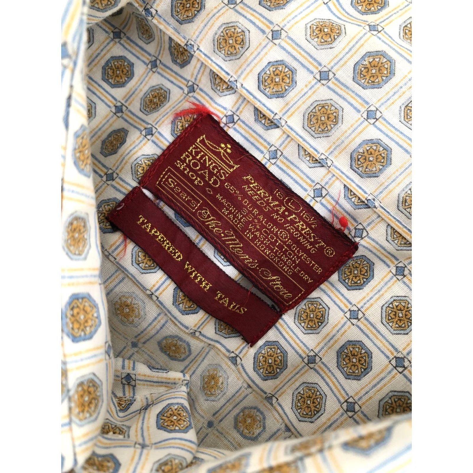Sears Sears / Kings Road Shirt Geometric Paisley Disco Collar L Beiges Blues Oranges Short Sleeve Button-Up Mens Size US L / EU 52-54 / 3 - 5 Thumbnail