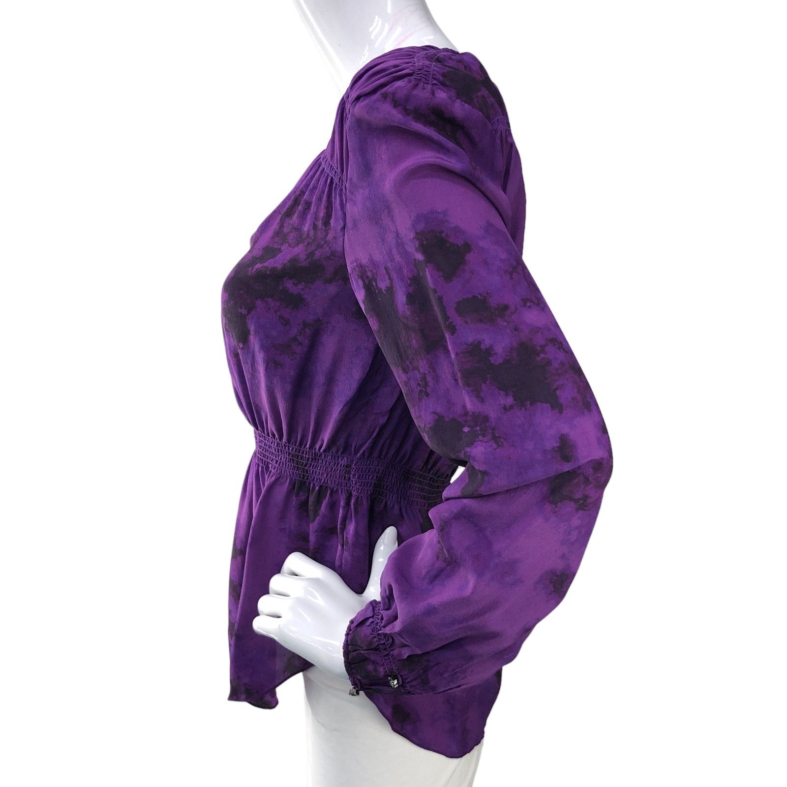Rebecca Taylor Rebecca Taylor Size 6 Blouse Silk V Neck Balloon Sleeve Size M / US 6-8 / IT 42-44 - 5 Thumbnail