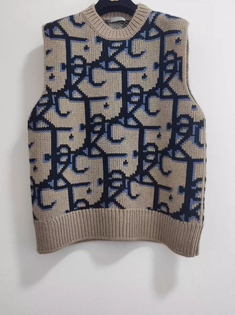 Dior DIOR x Travis Scott Logo Cashmere Vest - dmc Size US S / EU 44-46 / 1 - 1 Thumbnail