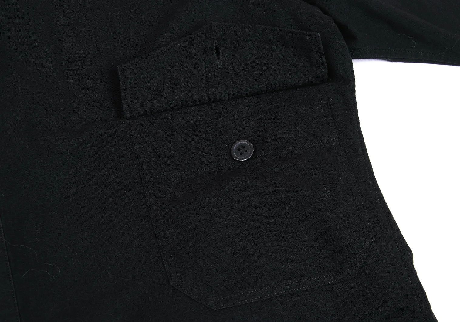Yohji Yamamoto Yohji Yamamoto Cotton Linen Half Layered Shirt Size US L / EU 52-54 / 3 - 10 Thumbnail