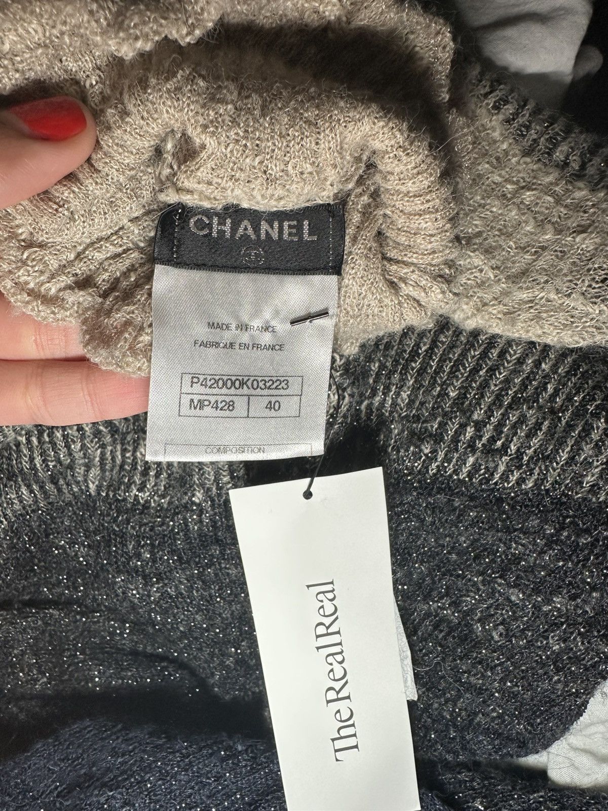 Chanel Chanel 2011 Alpaca Shimmering Metallic Ombré Turtleneck Size M / US 6-8 / IT 42-44 - 3 Thumbnail