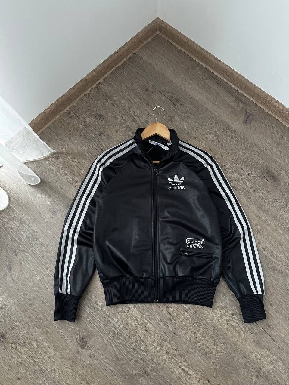 Adidas × Vintage Vintage Adidas Chile 62 Black Full Zip Hoodie Size US M / EU 48-50 / 2 - 10 Thumbnail