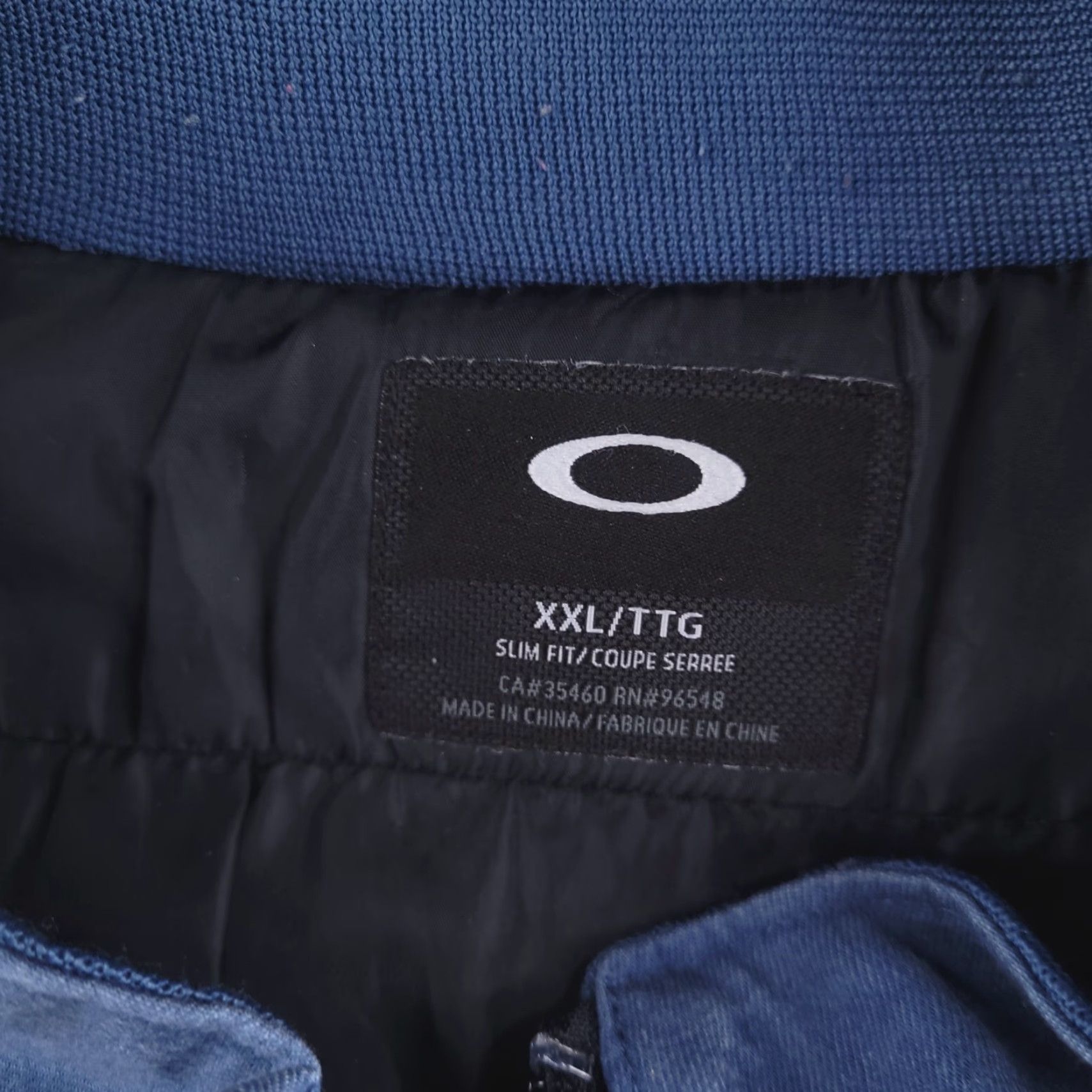 Oakley Oakley Jacket Mens 2XL Blue Bomber Zip Cotton Slim Fit Size US XXL / EU 58 / 5 - 3 Thumbnail