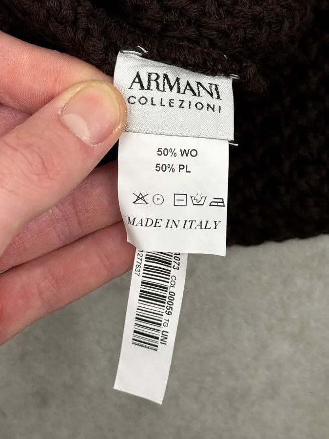 Armani Collezioni 2000s Armani Collezioni Brown Wool Balaclava Size ONE SIZE - 6 Thumbnail