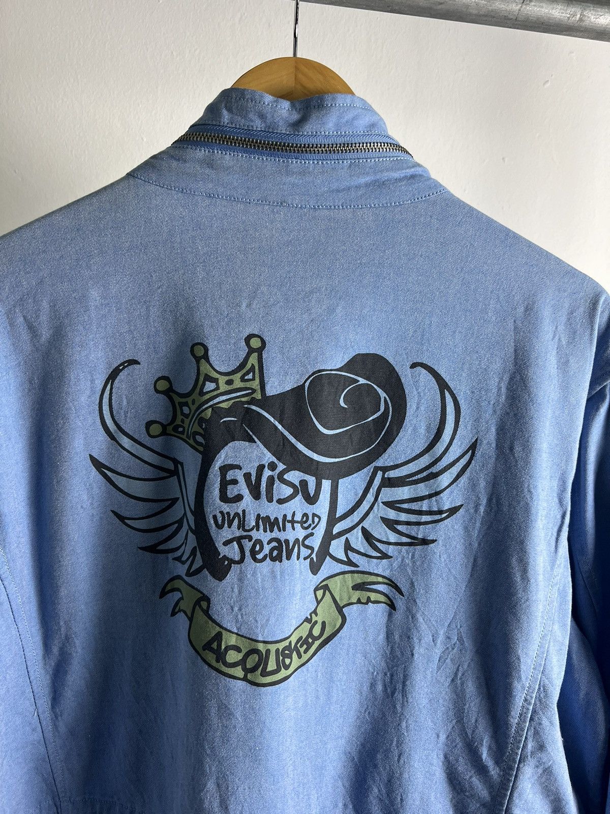 Evisu × Japanese Brand 2000s Evisu Jeans 'Unlimited Jeans Acolistic' Jackets Size US XL / EU 56 / 4 - 2 Thumbnail