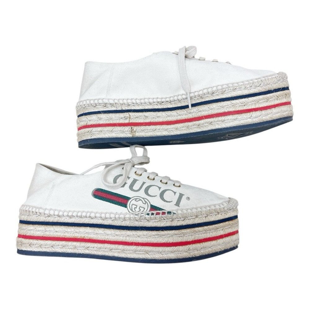 Gucci GUCCI Lilibeth Lace Up Platform Espadrilles Sneakers EU 40.5 Size US 10.5 / IT 40.5 - 3 Thumbnail