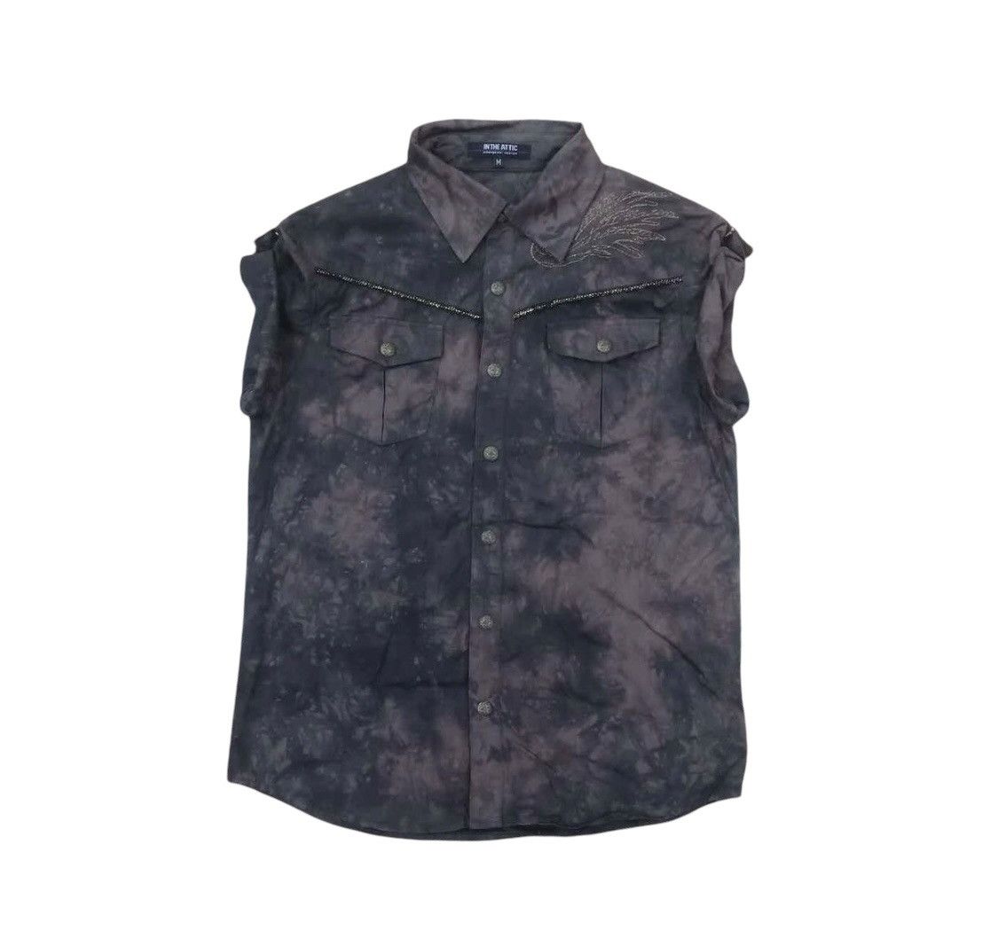 In The Attic × Japanese Brand × Vintage Vtg In the Attic Distressed button shirt Size US M / EU 48-50 / 2 - 2 Thumbnail