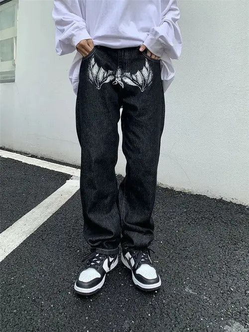 Japanese Brand Miyuki x Ayami FACES Graphic Black Streetwear Denim Jeans Size US 32 / EU 48 - 4 Thumbnail