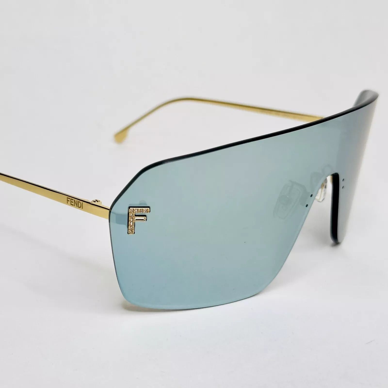 Fendi FENDI FIRST 4121 Gold Blue Mirror Unisex Mask FE4121US Size ONE SIZE - 10 Thumbnail