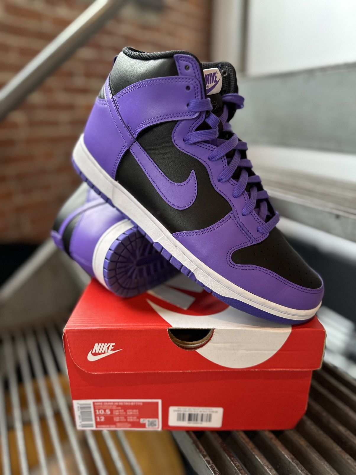image of Nike Dunk High Pro Retro Size 10.5 Shoes in Purple, Men's