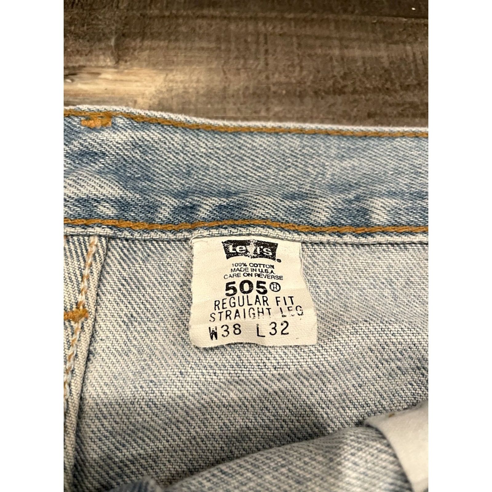 Levi's VINTAGE Levi's 505 Jeans Regular Men 38x31 Blue Distressed USA Straight F503 Size US 38 / EU 54 - 5 Thumbnail