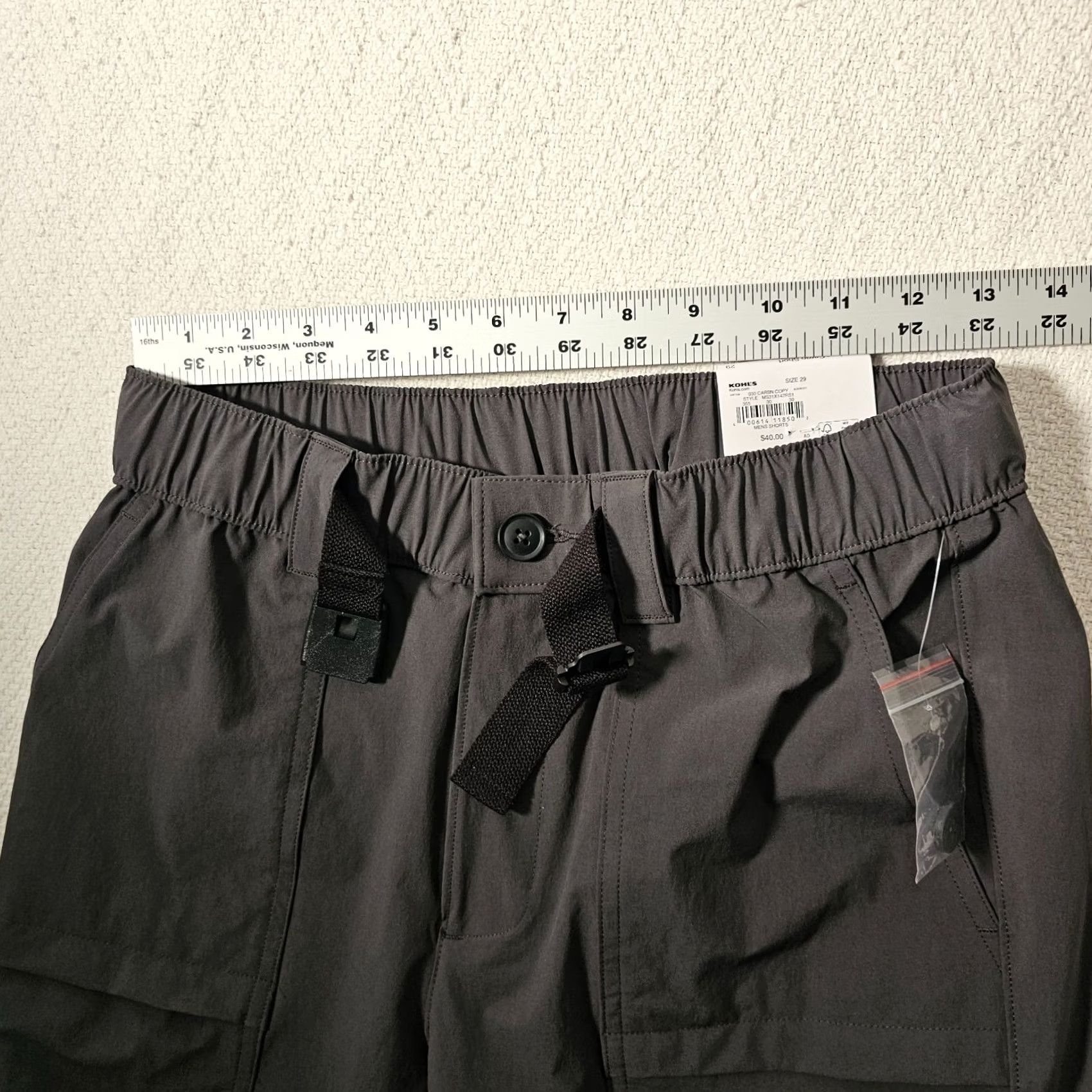 Vintage VINTAGE Sonoma Outdoor Cargo Shorts Mens 29 Gray Nylon Stretch Belted Elastic Waist NEW Size US 29 - 4 Thumbnail