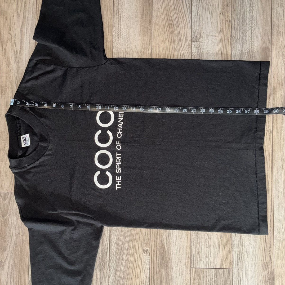 Anvil 80s COCO Chanel perfume promo black long sleeve Tee shirt Size US L / EU 52-54 / 3 - 6 Thumbnail
