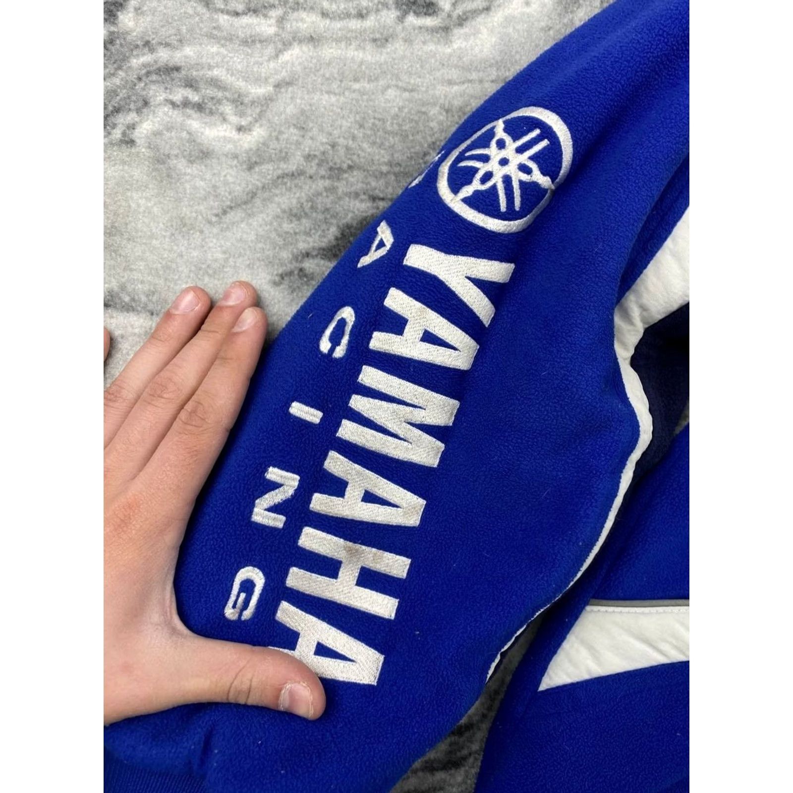 Yamaha VINTAGE Yamaha Racing Fleece Jacket Motorcycle Logo Men M Blue Jacket Size US M / EU 48-50 / 2 - 4 Thumbnail