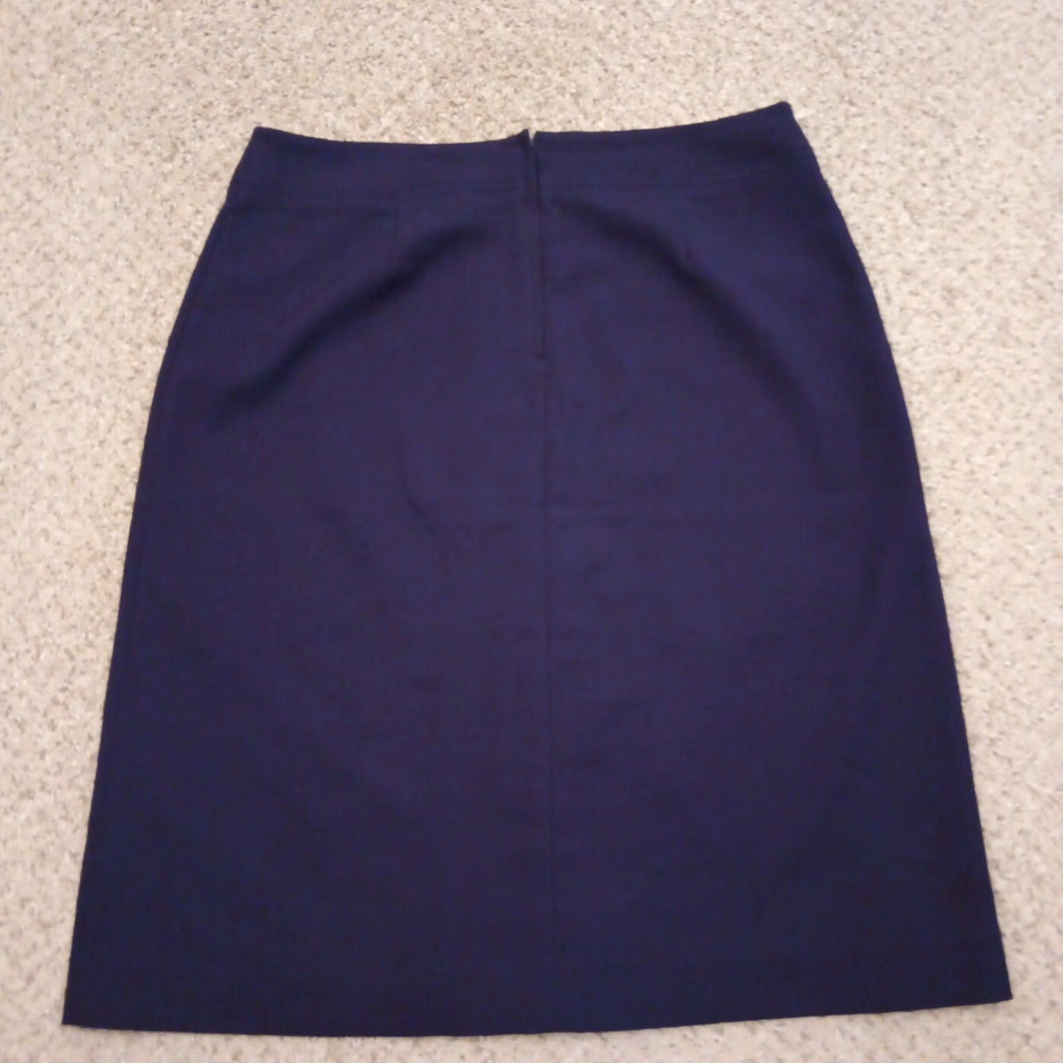 Vintage Hennes Skirt Women Knee Length Blue Polyester Pencil Pleat Zip 14 Regular Size 14 Vintage No Size 36" / US 14 / IT 50 - 6 Thumbnail