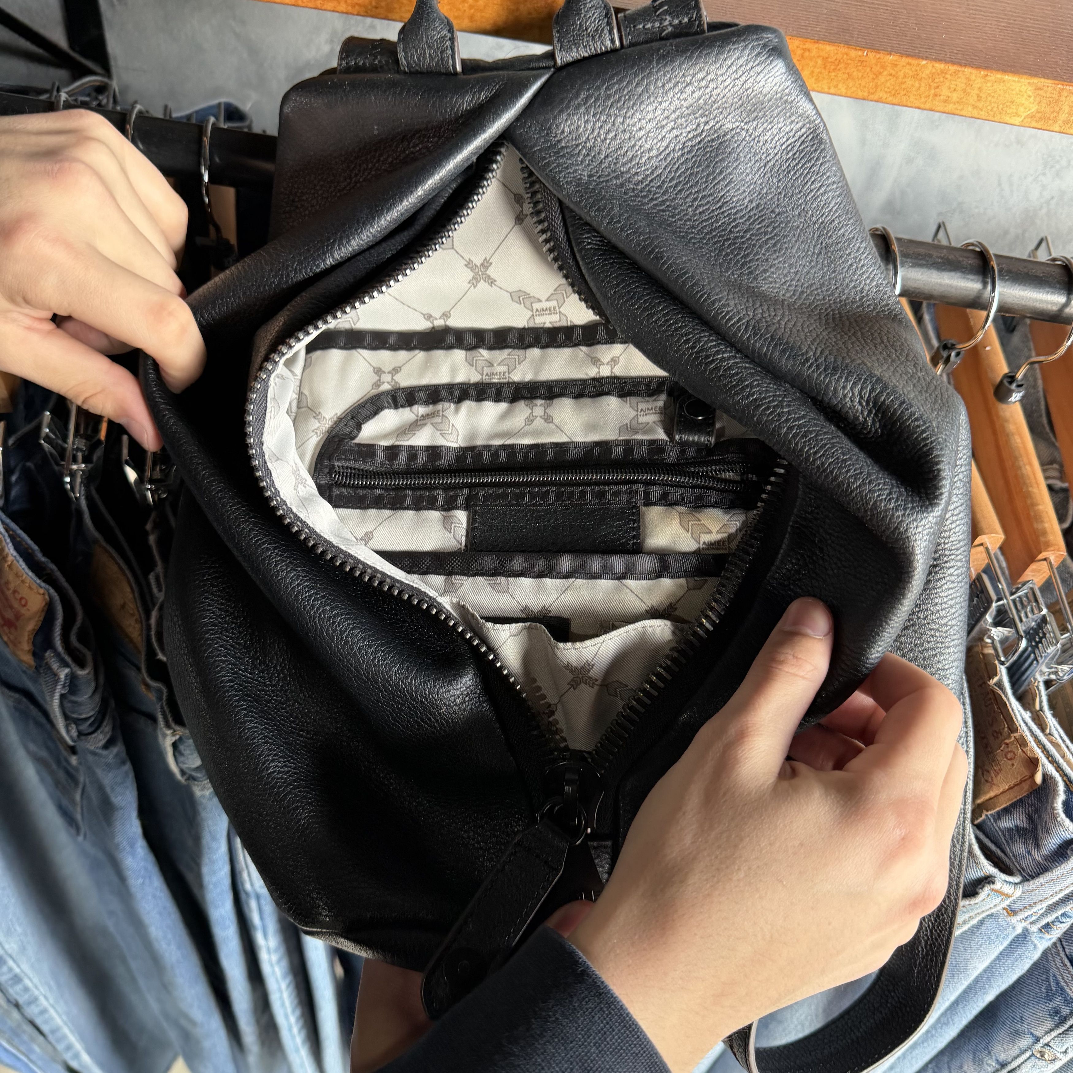 Other Aimee Kestenberg Backpack Tamitha Leather Peblled Full Zip Size ONE SIZE - 5 Thumbnail