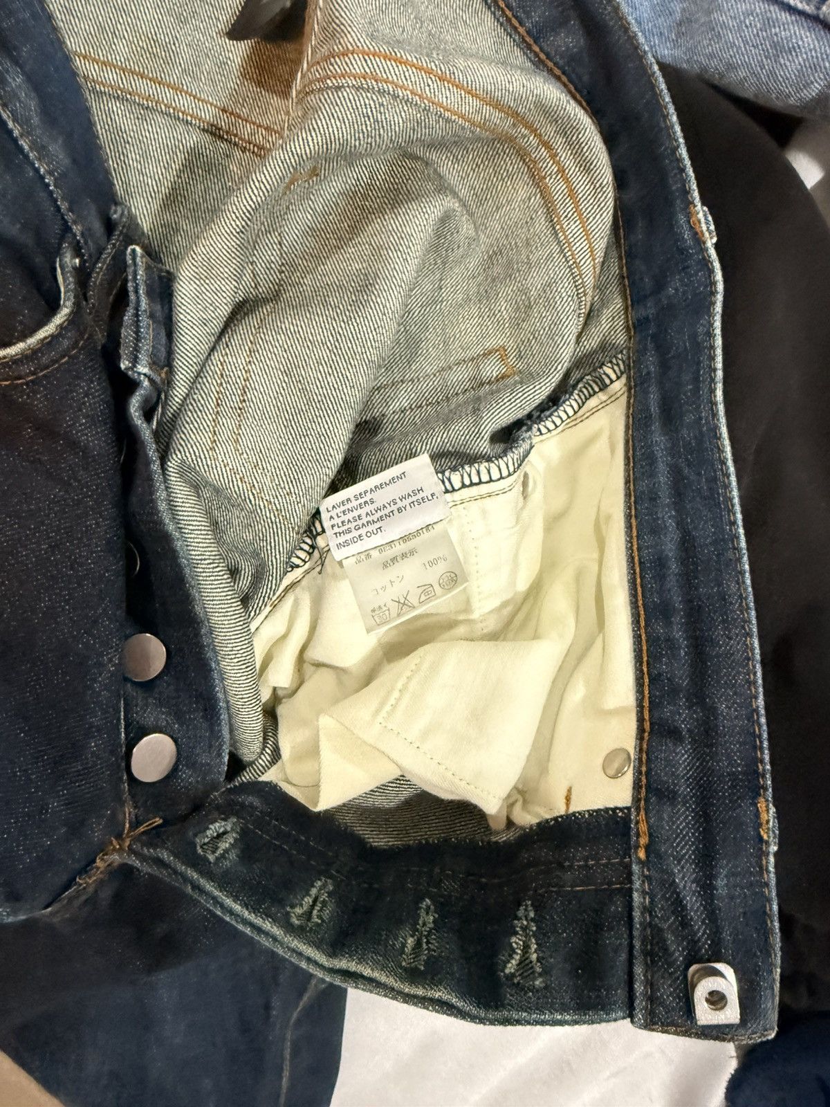 Dior Raw Blue Dior Jeans Size US 27 - 8 Thumbnail