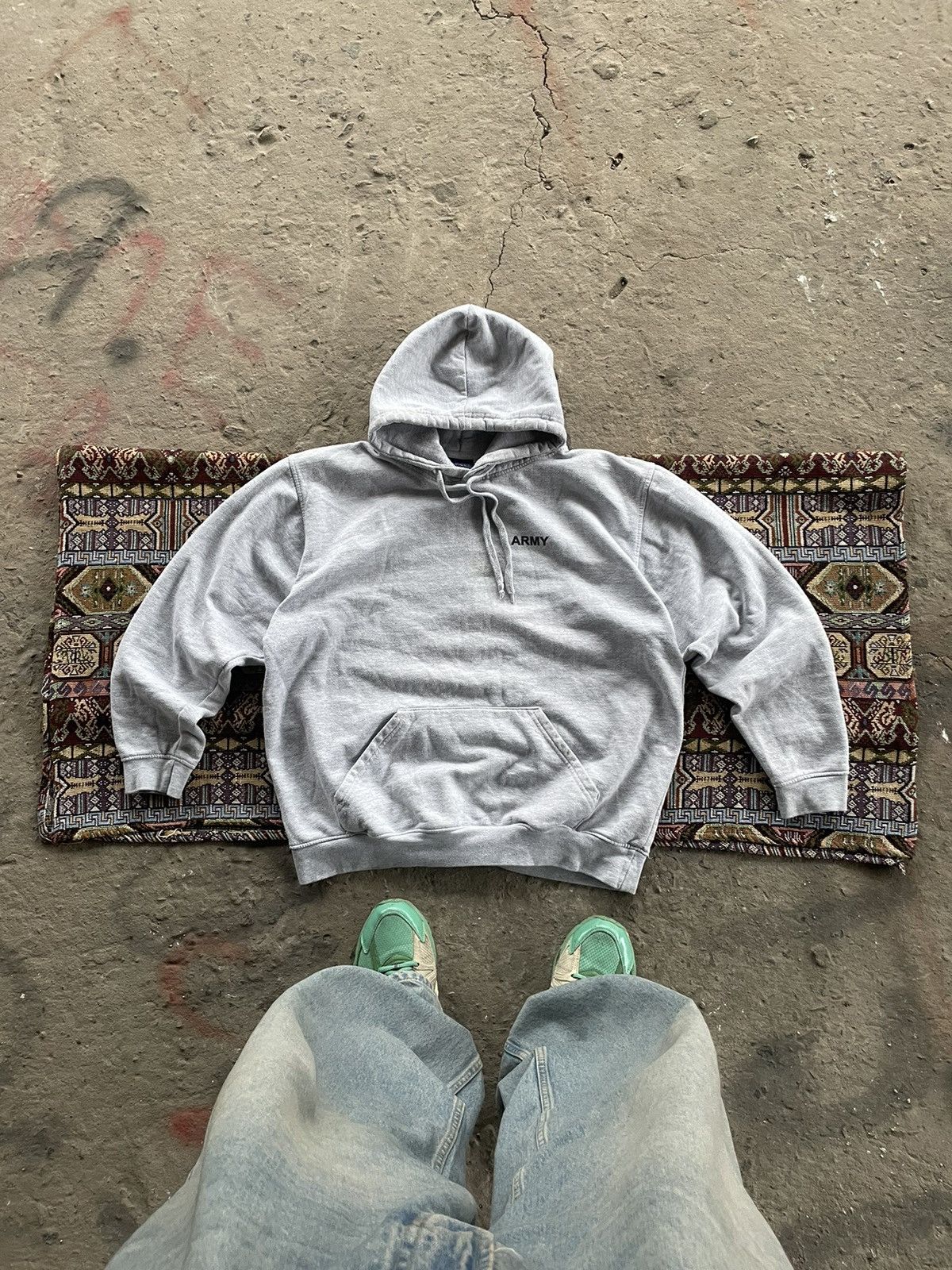 Vintage VINTAGE HOODIE MILITARY ARMY Size US L / EU 52-54 / 3 - 6 Thumbnail