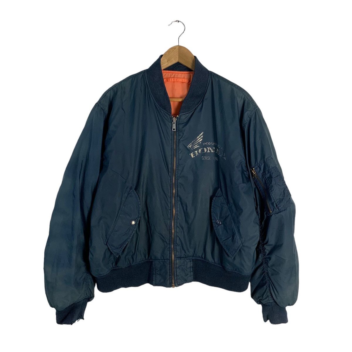 image of Phantom Military Honda Usaf Ma-1 Flying Jacket in Blue, Men's (Size Large)