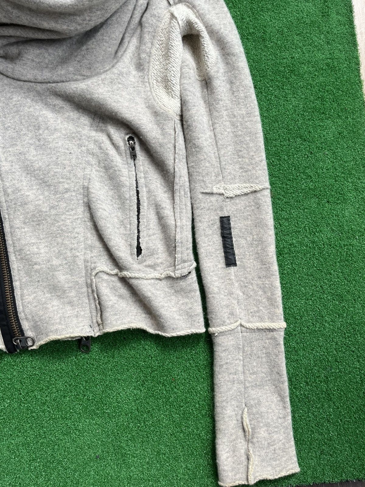 Le Grande Bleu (L.G.B.) Vintage bono-16 light jacket grey cotton blend asymmetrical Size US S / EU 44-46 / 1 - 4 Thumbnail