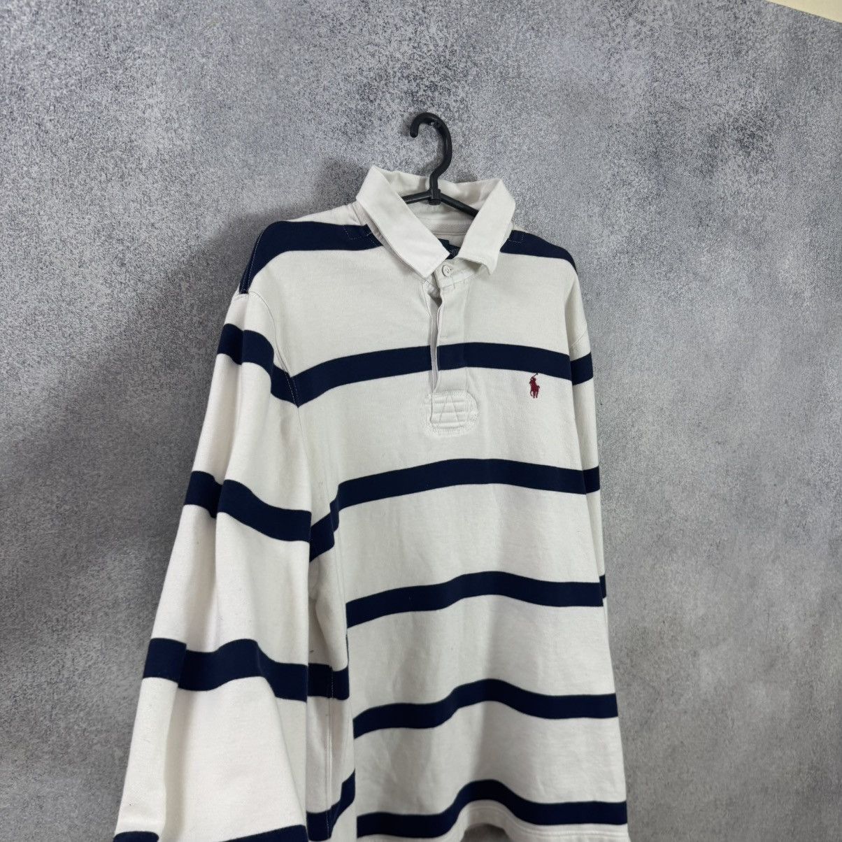 Polo Ralph Lauren Vintage Polo Ralph Lauren Rugby Polo Striped Long Sleeve Size US XL / EU 56 / 4 - 4 Thumbnail