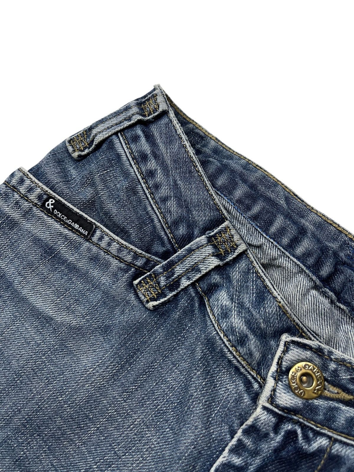 Dolce & Gabbana Vintage 90s Dolce & Gabbana Embroidered Logo Jeans y2k Size 29" - 8 Thumbnail