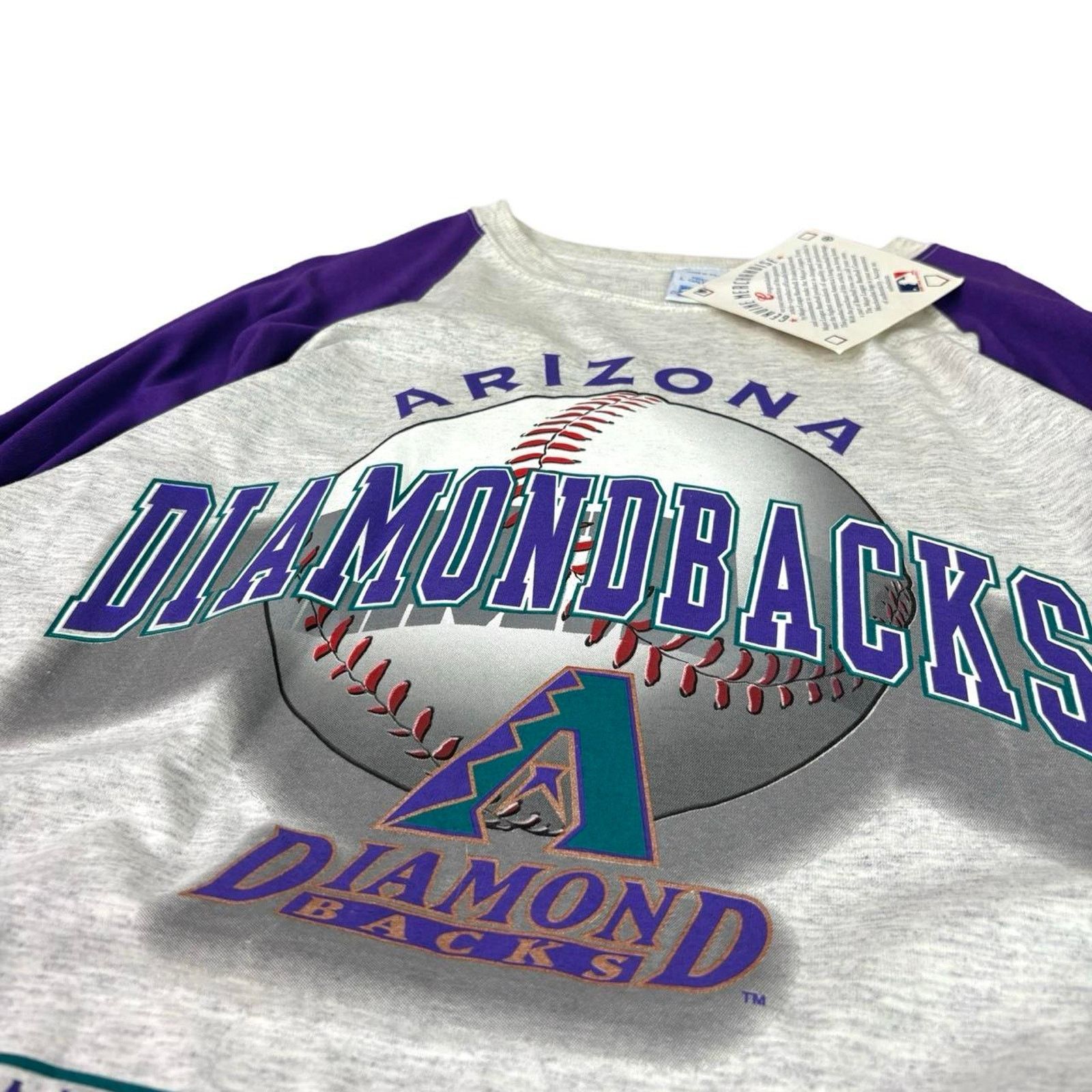 MLB × Salem Sportswear × Vintage 90s Arizona DiamondBacks Baseball Sleeve T-shirt Size US L / EU 52-54 / 3 - 2 Thumbnail